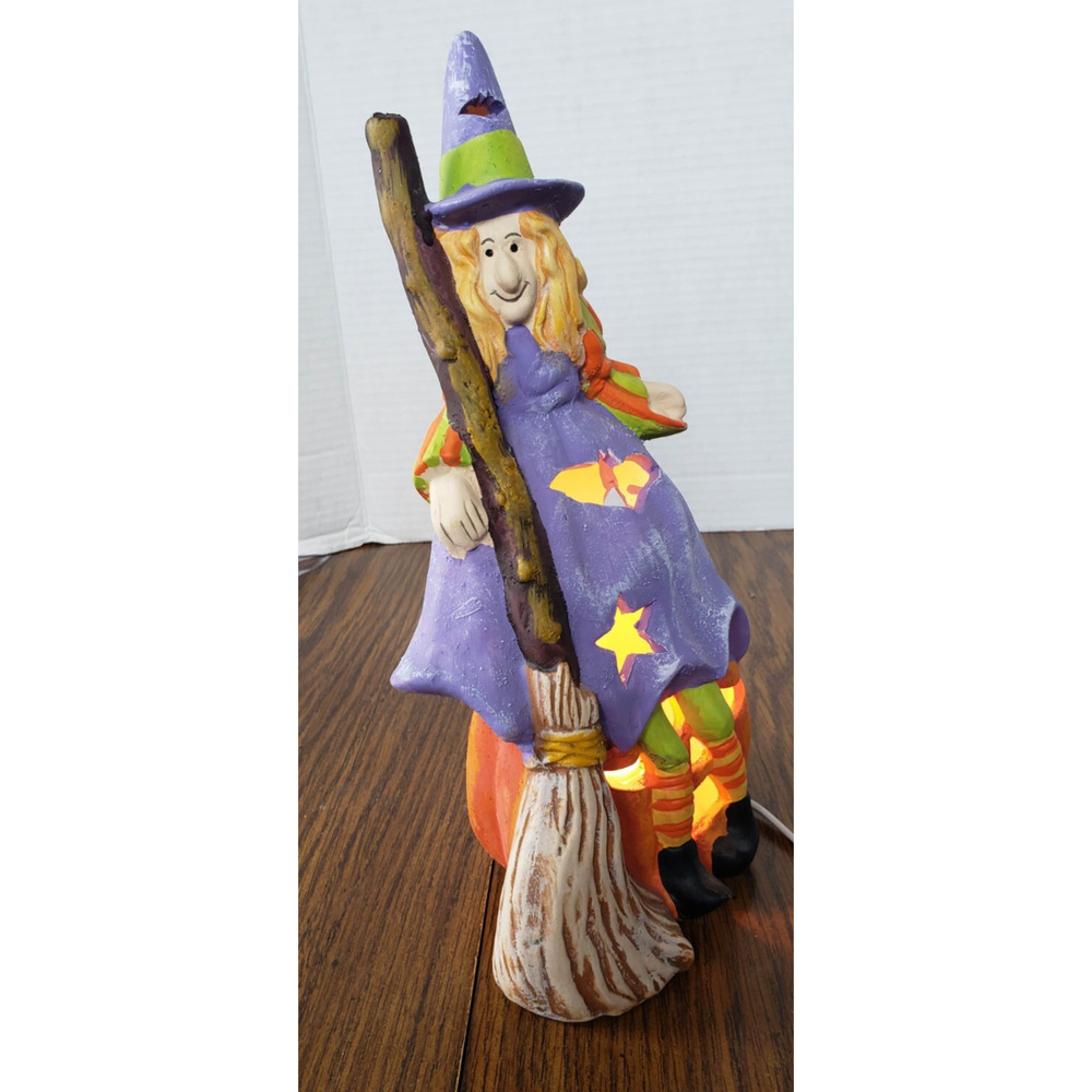 Halloween Light Up Witch Lamp Lantern Works Great